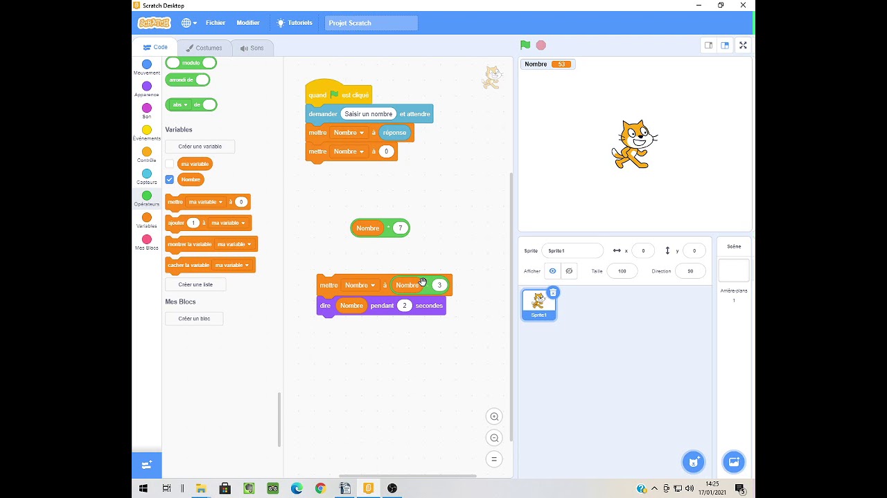 5eme Des programmes de calcul avec Scratch
