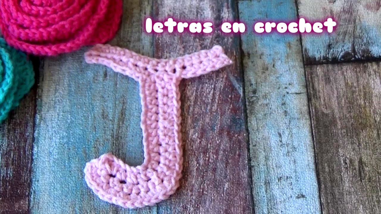 Como hacer la letra j en  crochet | how to crochet letter j