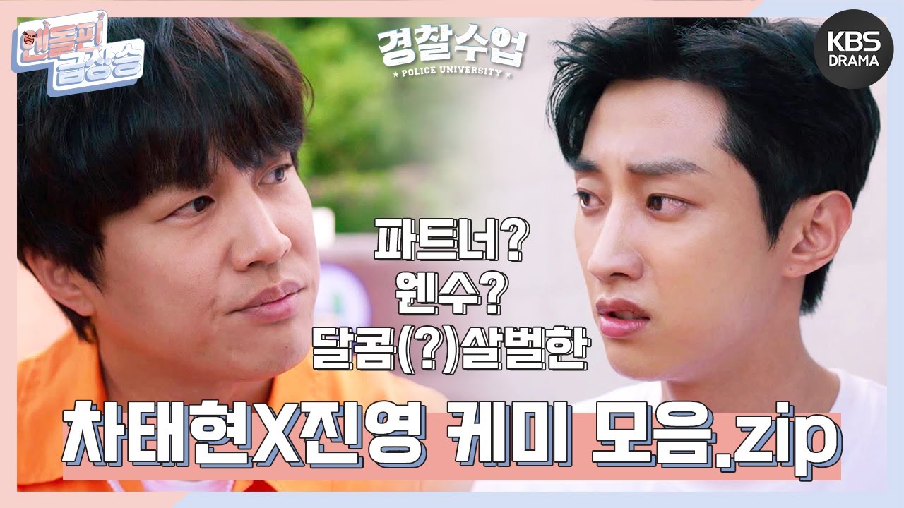 [＃엔돌핀급상승] // 차태현X진영 살벌케미모음 // 파트너? 웬수? 투닥투닥 달콤(?)살벌한 케미 모음ZIPㅋㅋㅋ [경찰수업] | KBS 방송