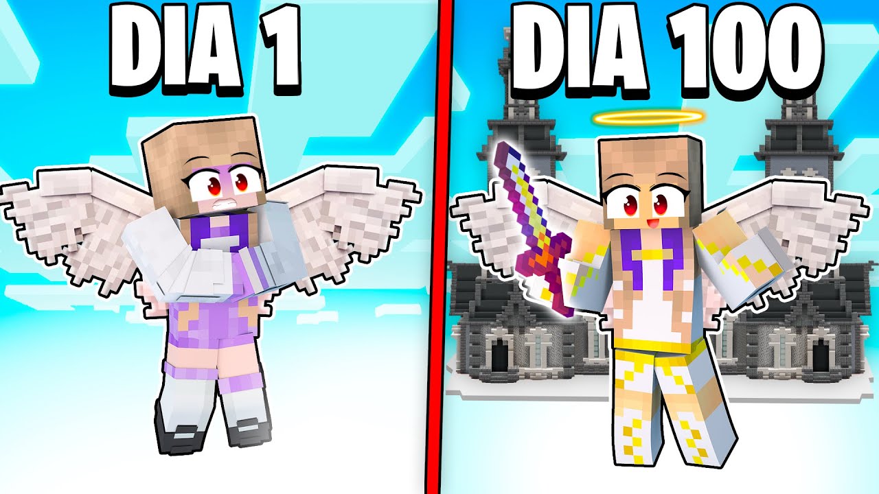 SOBREVIVÍ 100 DÍAS SIENDO ÁNGEL EN MINECRAFT