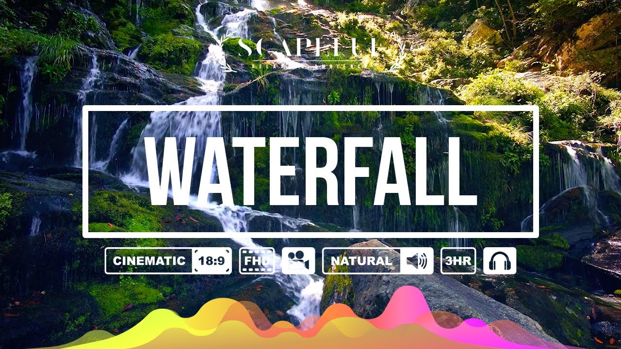 3 Hours of Step Stone Waterfall In The Middle Of The Jungle | Relaxing Nature Ambience