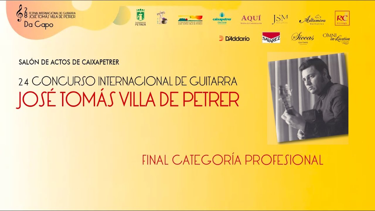 Competition Finals - 24th José Tomás International Guitar Festival Villa de Petrer, Spain