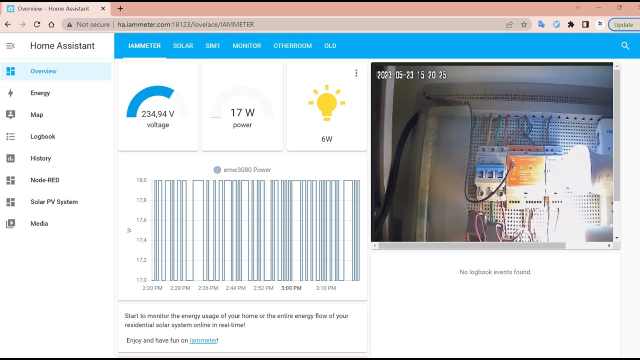 Add Lovelace Apexcharts to display the power reading of 3phase energy meter in the Home assistant