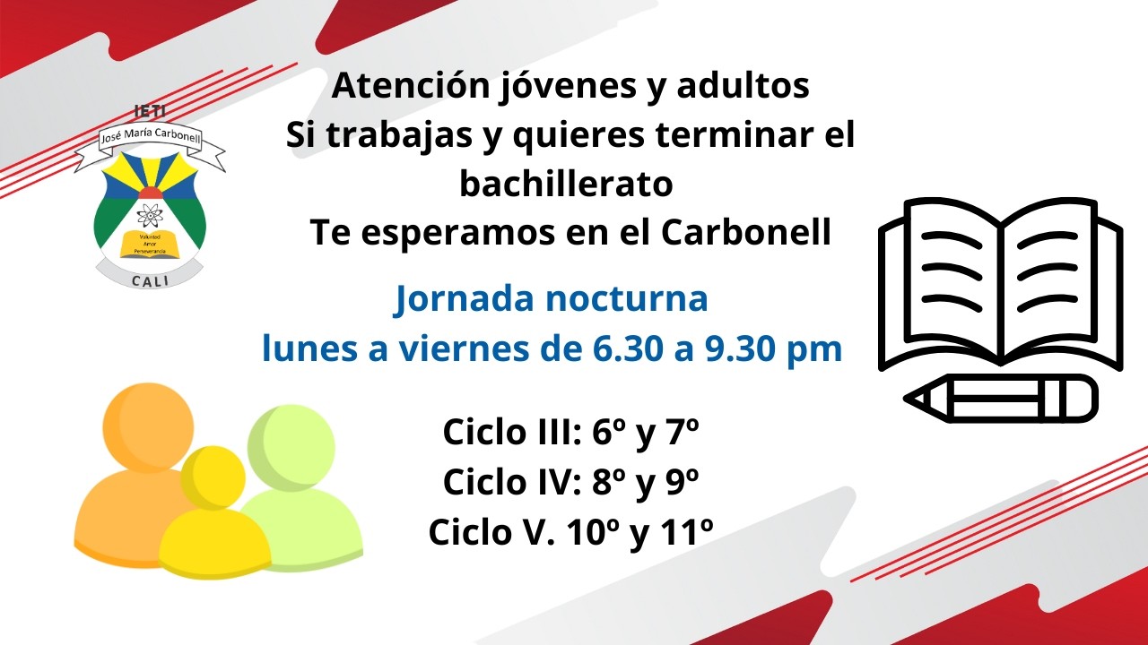 Matricúlate en la nocturna del Carbonell