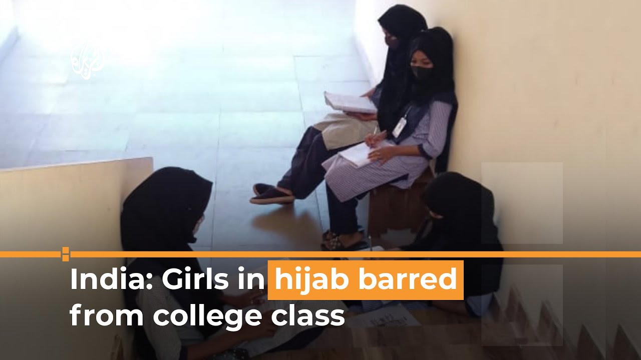 Muslim girls wearing hijab barred from classes at Indian college