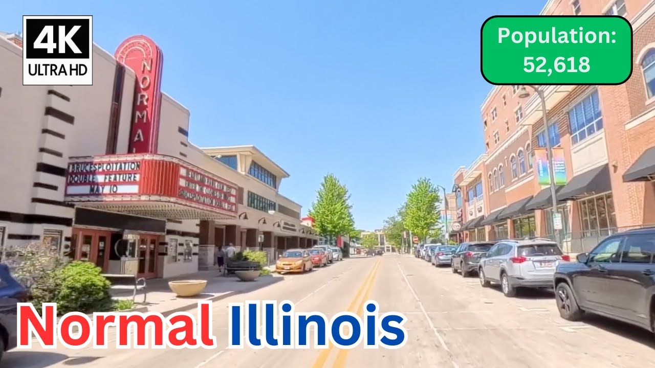Driving Through Normal, Illinois in 4K 🚗 | Scenic College Town Tour in Central Illinois