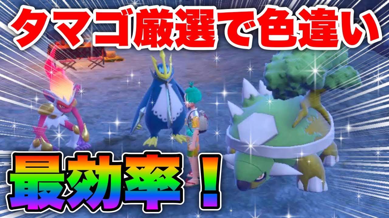 【ポケモンSV色違い厳選】一気に60個卵を作る方法！作業しながらも可能！