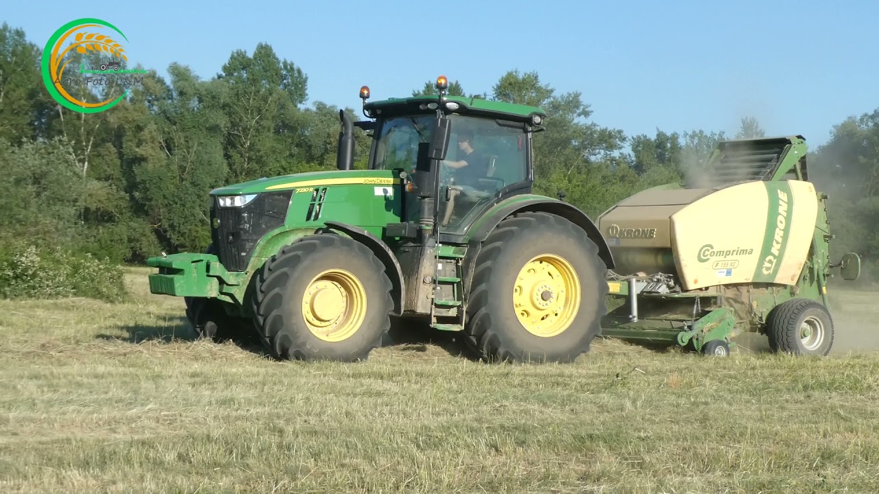 John Deere 7R + Krone // McCormick // Case Puma // Zetor ///  Balíkovanie sena 2021