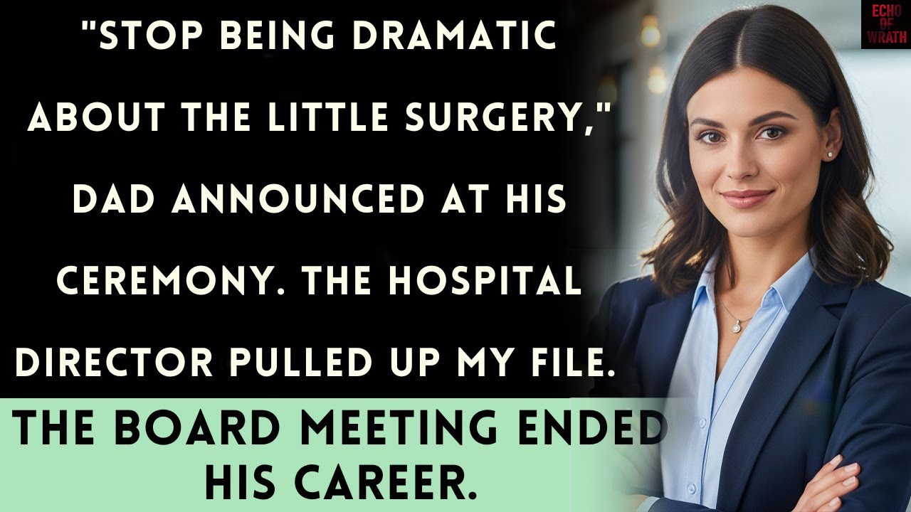 During Dad's Medical Award, They Mocked My 'Small Operation'—Until His Director Saw My Chart