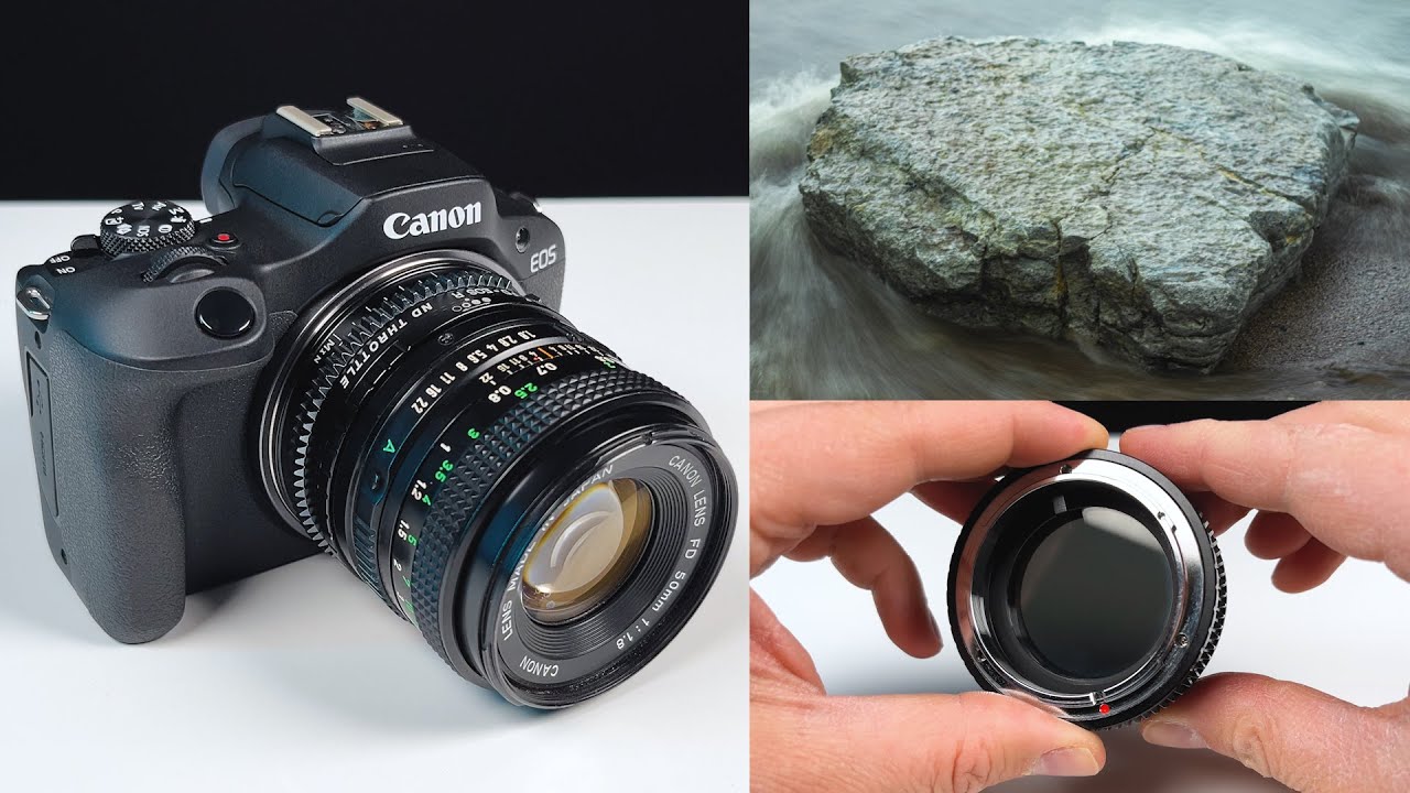 Canon FD to Canon EOS R Adapter with a Built-in Variable ND Filter