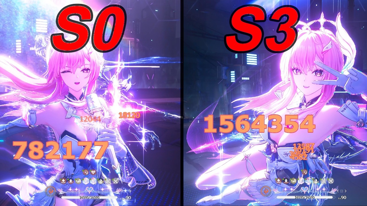From S0 to S3! Aemeath damage showcase through her weapons and sequences | Wuthering Waves 3.1
