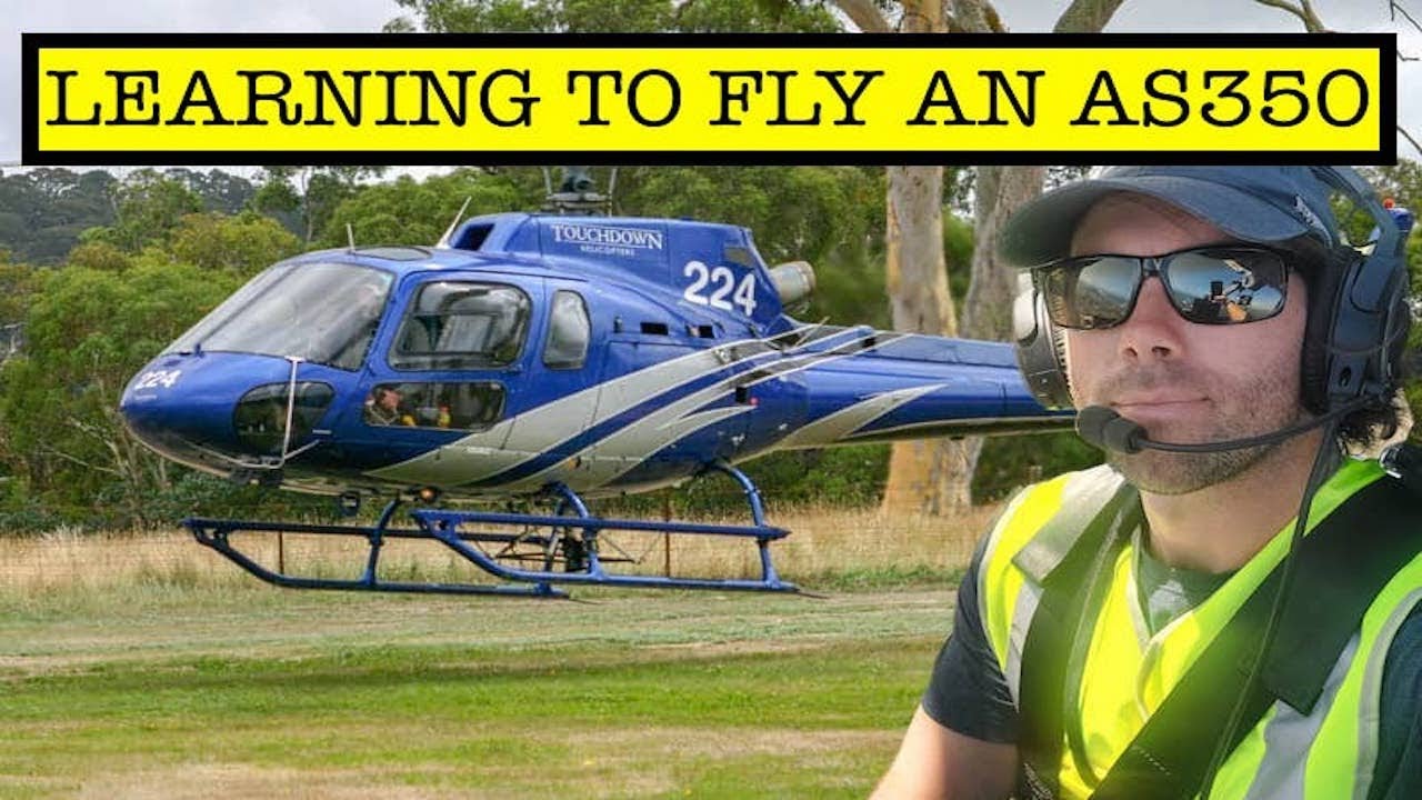 Первое обучение пилотированию AS350