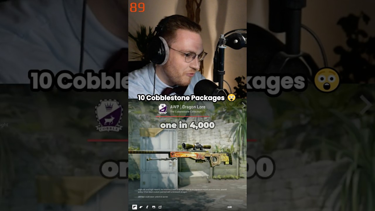 10 Cobblestone Packages 😲 #ohnepixel #cs2 #counterstrike #csgo #cs2skins #xqc #dragonlore #souvenir