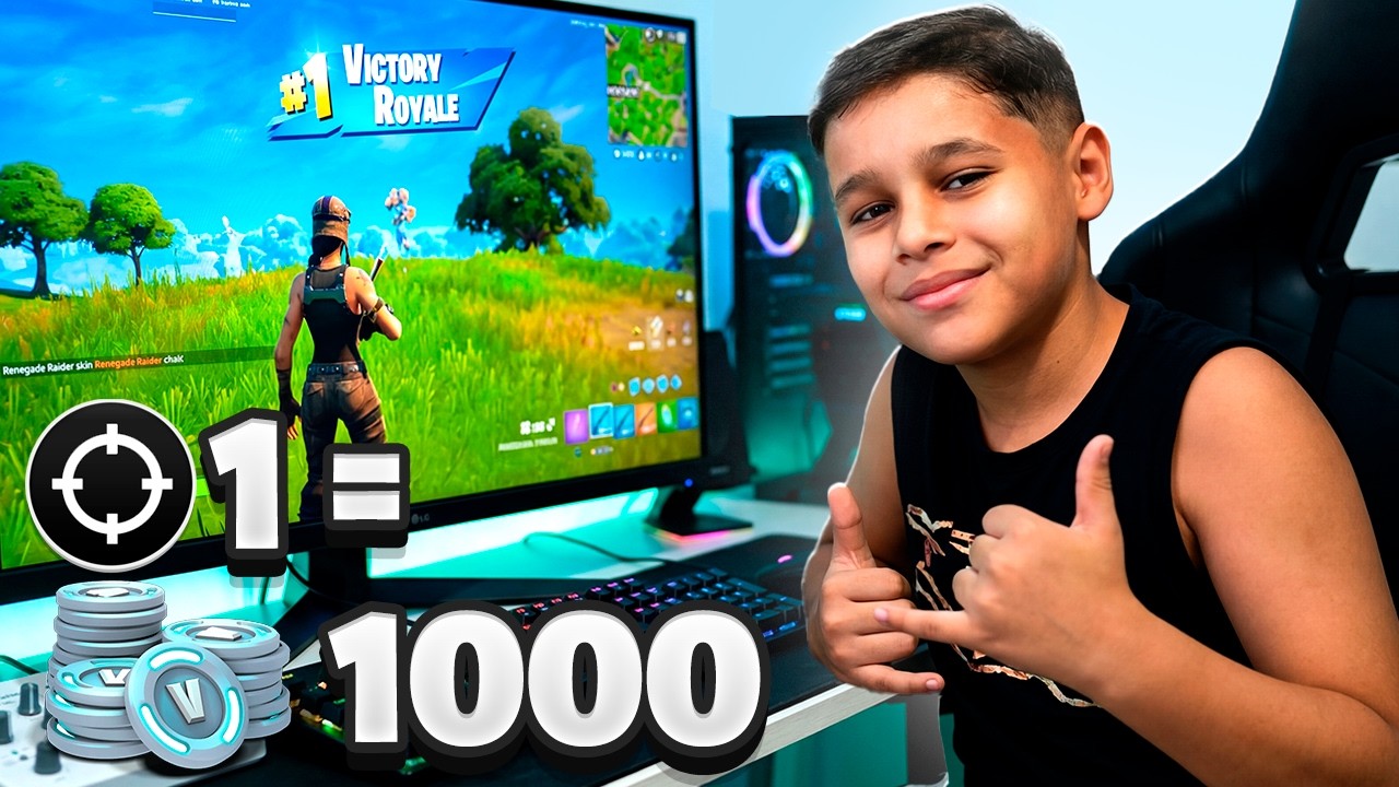 1 DANO = 1 VBUCKS com a NOVA PROMESSA do FORTNITE (12 anos)