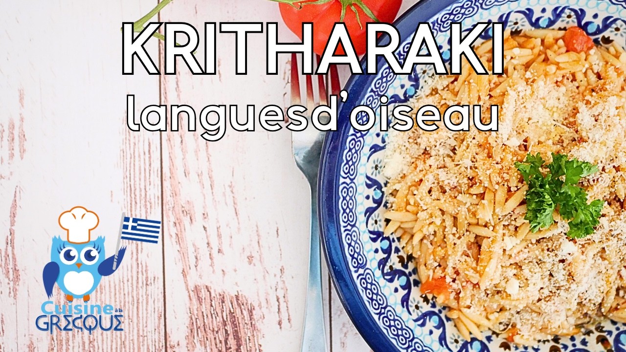 KRITHARAKI (langues d&rsquo;oiseau ou orzo) &agrave; la sauce tomate 😋 - recette grecque facile