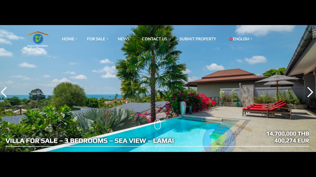 VM127 - Sea view villa 3 bedrooms - Lamai - Koh Samui