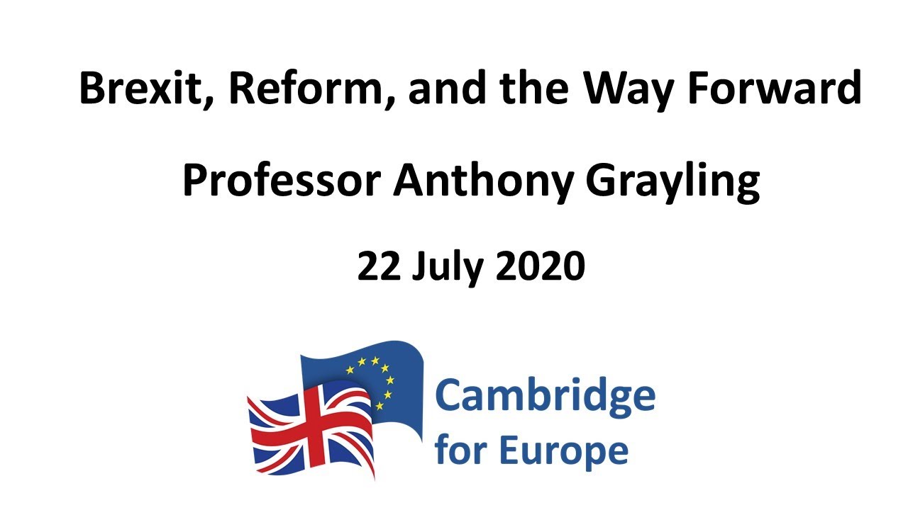 Brexit, Reform, and the Way Forward – Professor Anthony Grayling