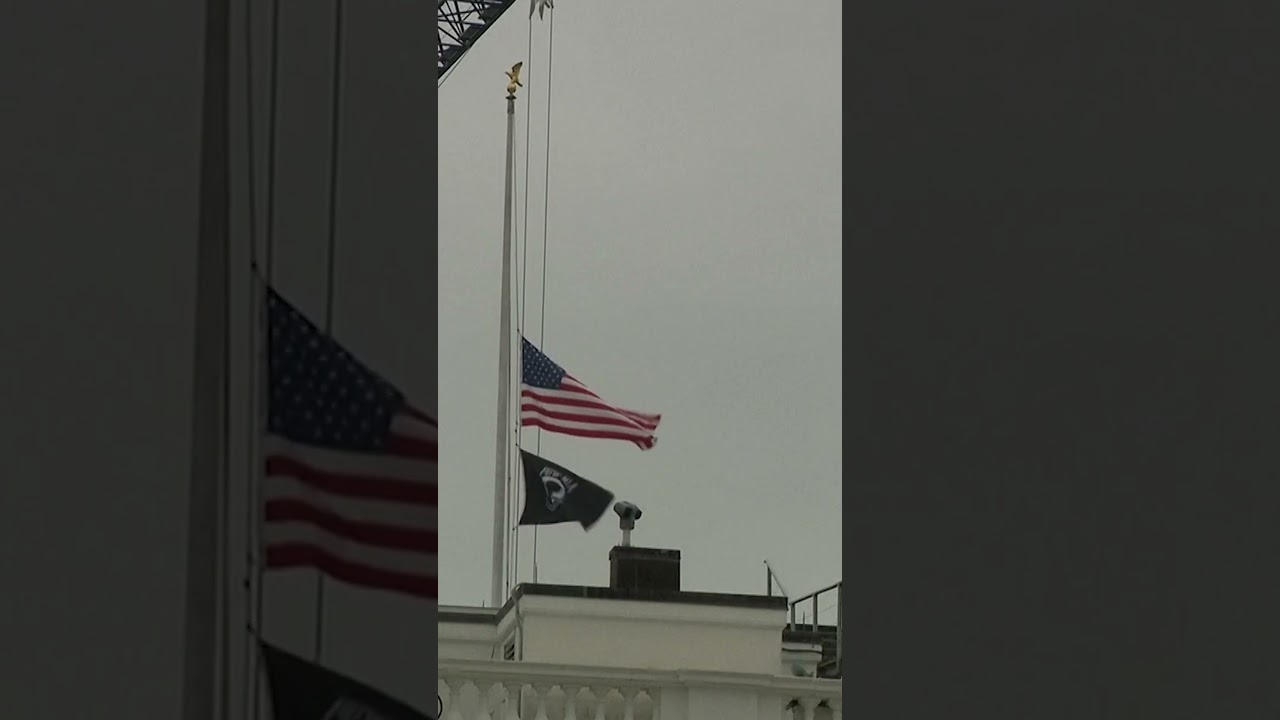 White House Pays Tribute to Lindsey Graham With Half-Mast Flags #shorts