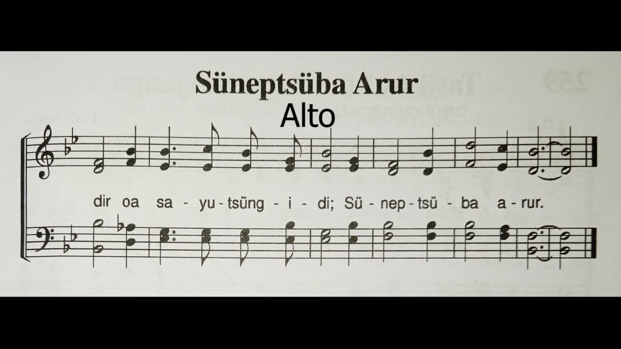 Ao hymnal no. 257 || Suneptsuba arur || the comforter has come || all parts instrumental