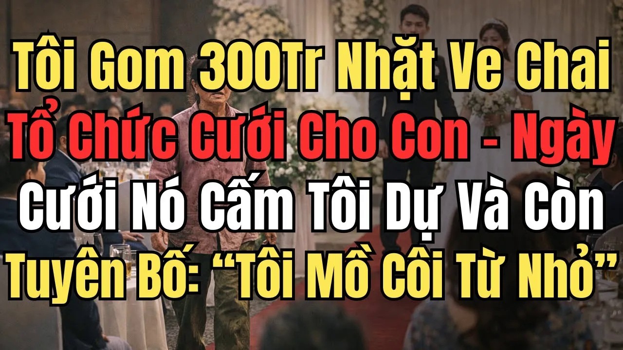 Tôi Gom 300 Triệu Nhặt Ve Chai Tổ Chức Đám Cưới Cho Con – Ngày Cưới Nó Cấm Tôi Dự, Còn Tuyên Bố