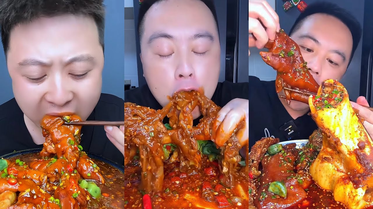 Mukbang Trung Quốc || Tổng hợp Mukbang Chân Giò Hầm Siêu Ngon 🔥🔥
