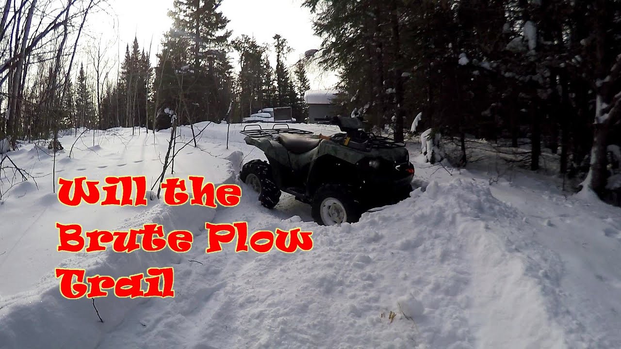 Plowing Trail with the Brute Force 750 ATV Click'n Go
