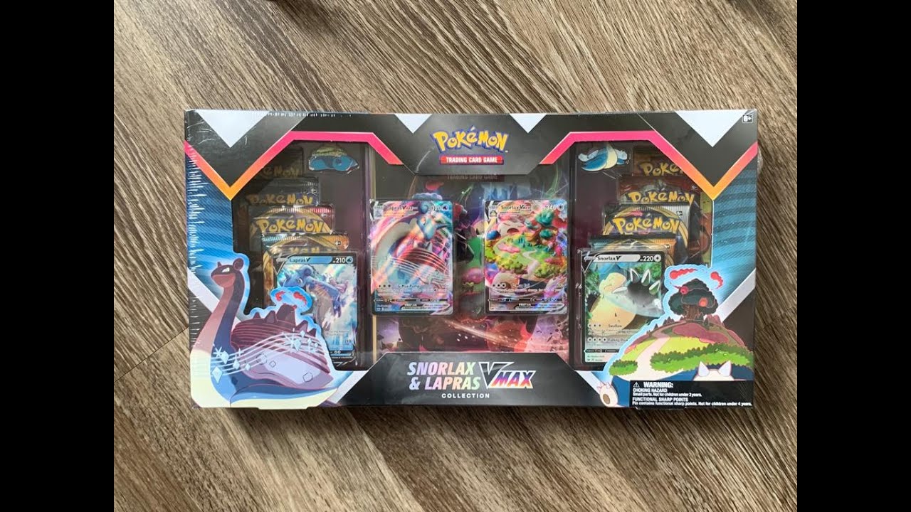 Opening Pok&eacute;mon Snorlax and Lapras V Max Collecion Box!!! Открываем Покемон Бустеры!!!