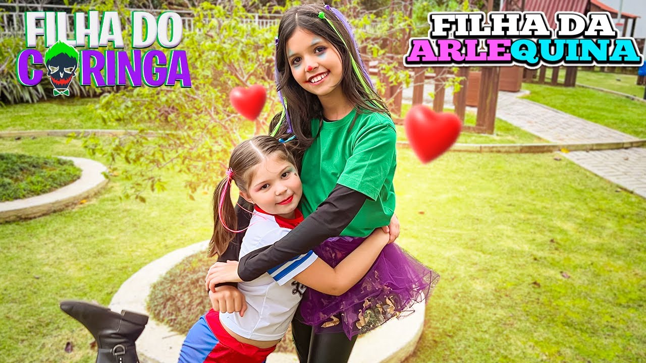 A FILHA DA ARLEQUINA NÃO É MAIS MALVADA E PEDIU DESCULPAS PARA A FILHA DO CORINGA !!!