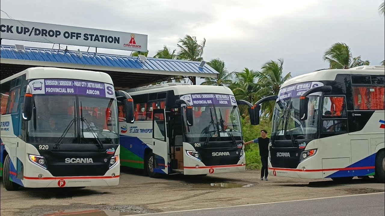 Bicol Isarog's Newest Scania buses assembling at Nabua Passenger Station