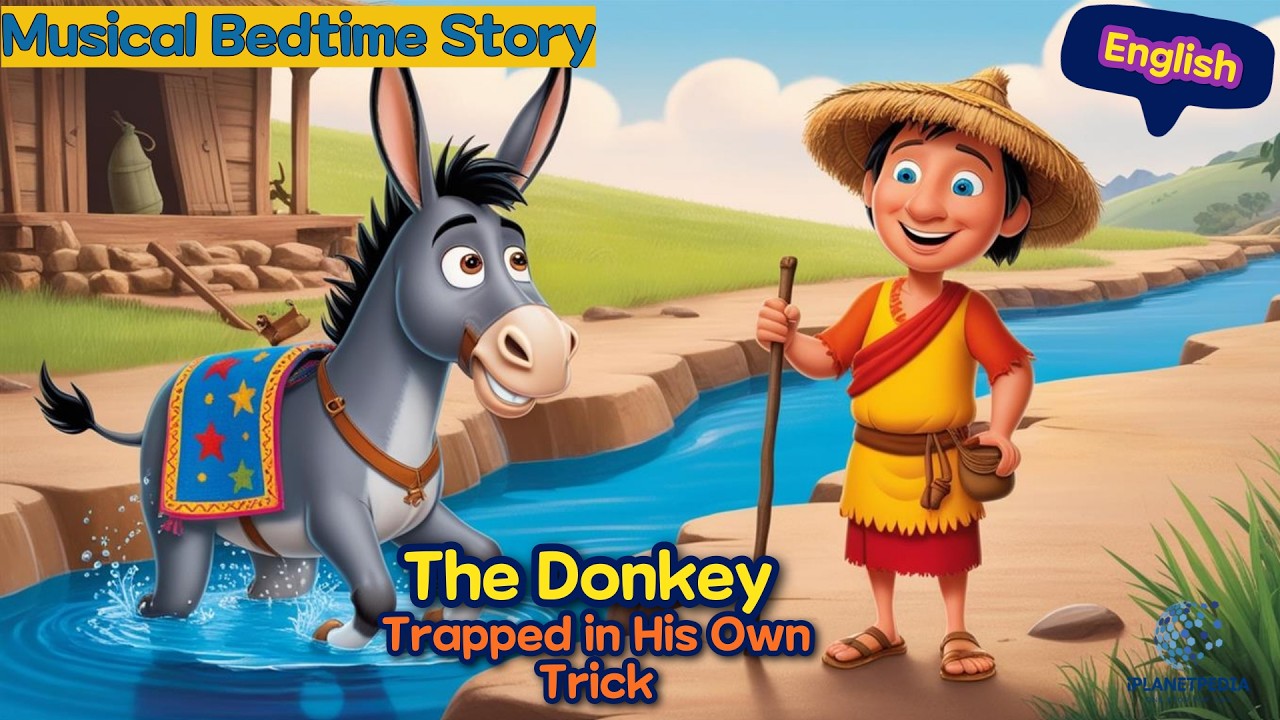 The Foolish Donkey Story | Donkey Trapped Story | Nursery Rhymes #kids #story @iPlanetPedia