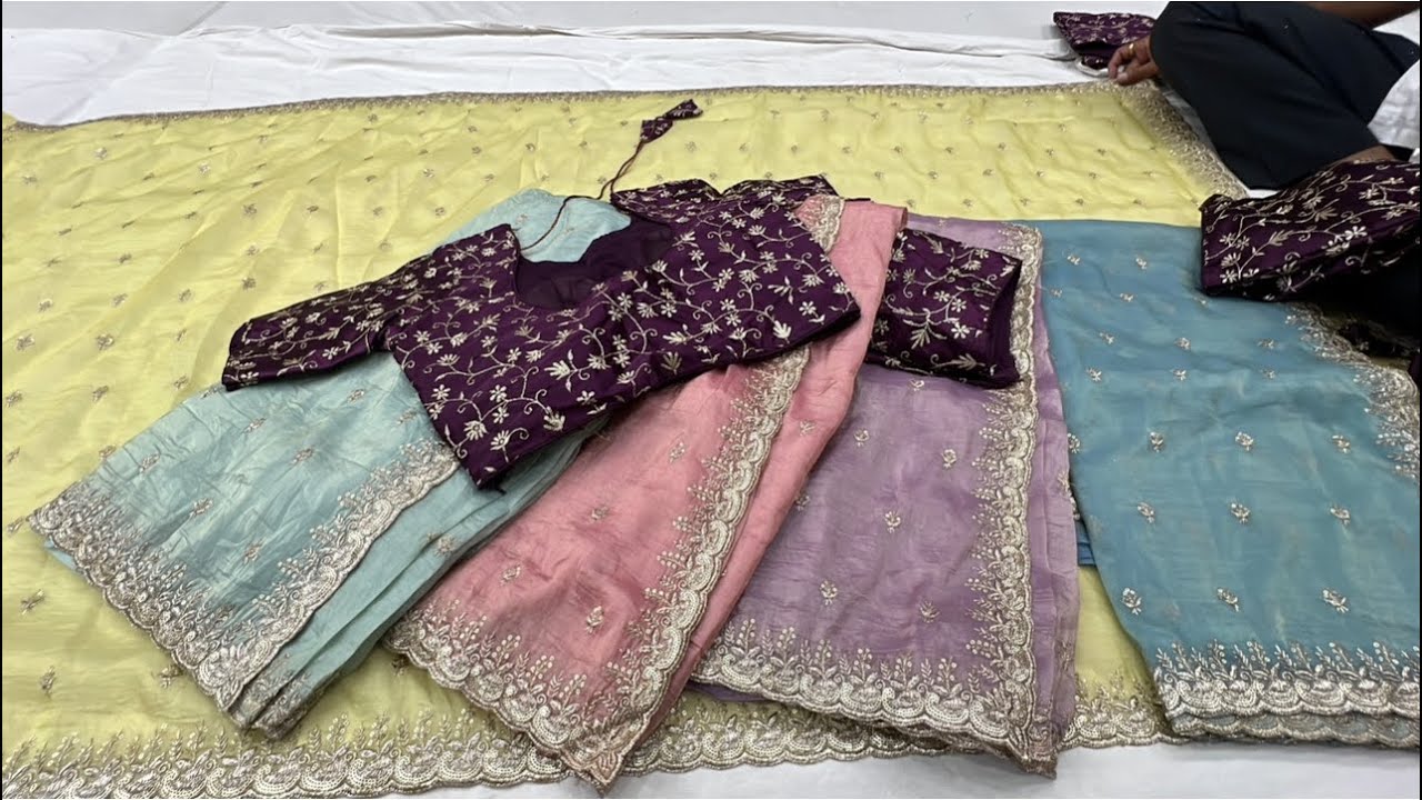 Chickpet Bangalore wholesale fancy designer sarees||Single saree courier available