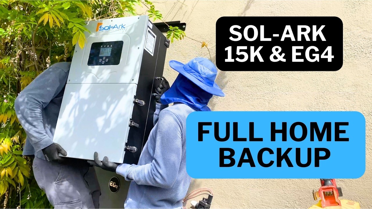 Full home battery backup with Sol-Ark 15k and EG4 Powerpro. Full install