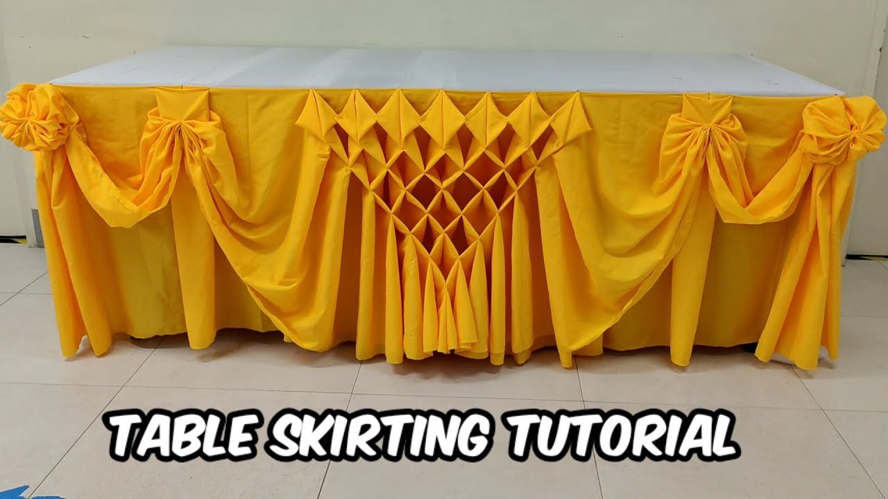 DIAMOND DESIGN TABLE SKIRTING TUTORIAL FULL VIDEO TUTORIAL
