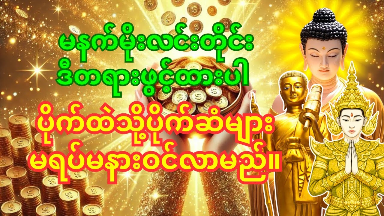 🙏 ဒီနေ့ မင်းကံကောင်းပြီး ငွေအများကြီးရှာနိုင်လိမ့်မယ်။ 💵👉ဓနသိဒ္ဓိဂါထာတော်ကိုဖွင့်ပြီး နားထောင်ပါ။💰💰💰