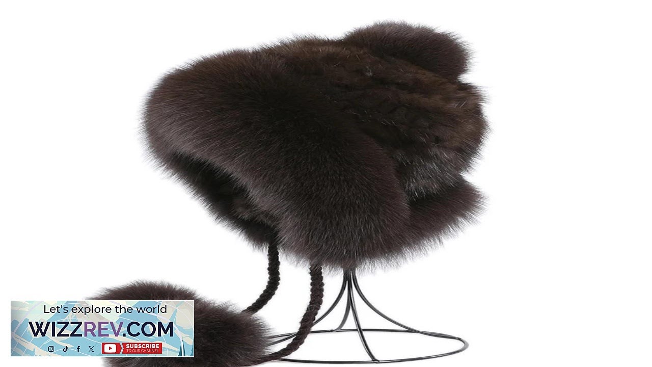 Luxury Women's Winter Genuine Sable Fur Trapper Bomber Hats Mink Fur Ear