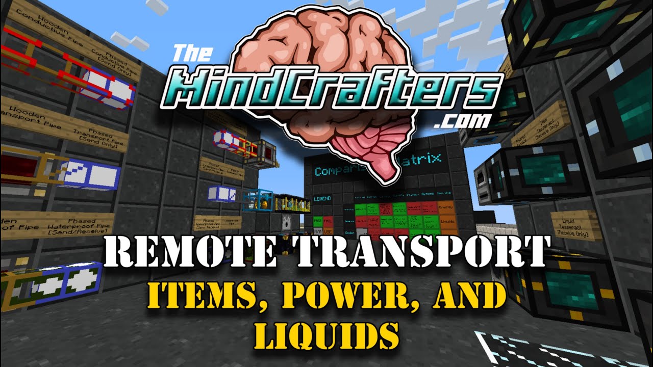 Tekkit Lite - Tutorial - Remotely Transport Items, Liquids, and Power