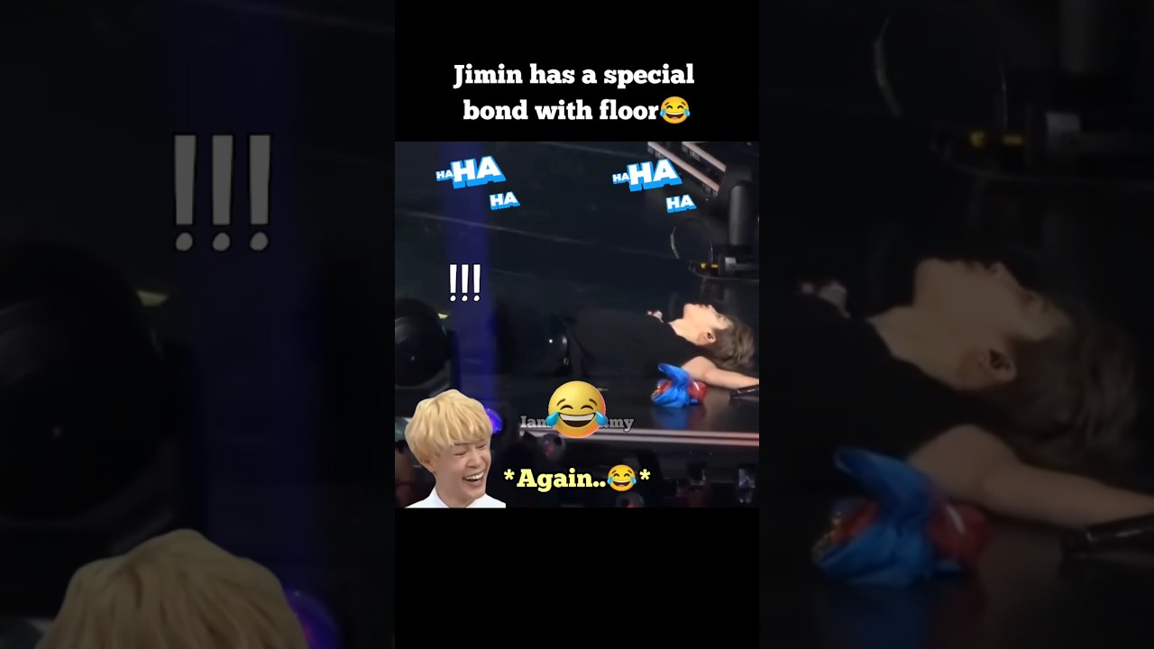 Jimin has a special bond with floor😂 #shorts #bts #jimin