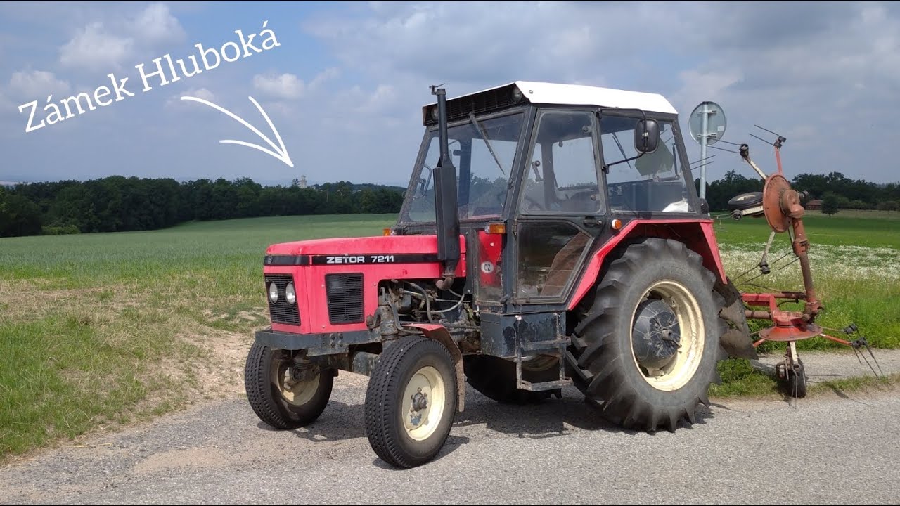 Zetor 7211 - Spanilá jízda Hlubokou nad Vltavou, GoPro/driver view