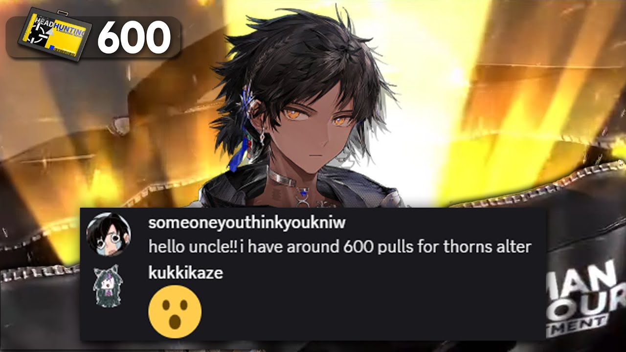 He puts 600 Pulls for Thorns Alter