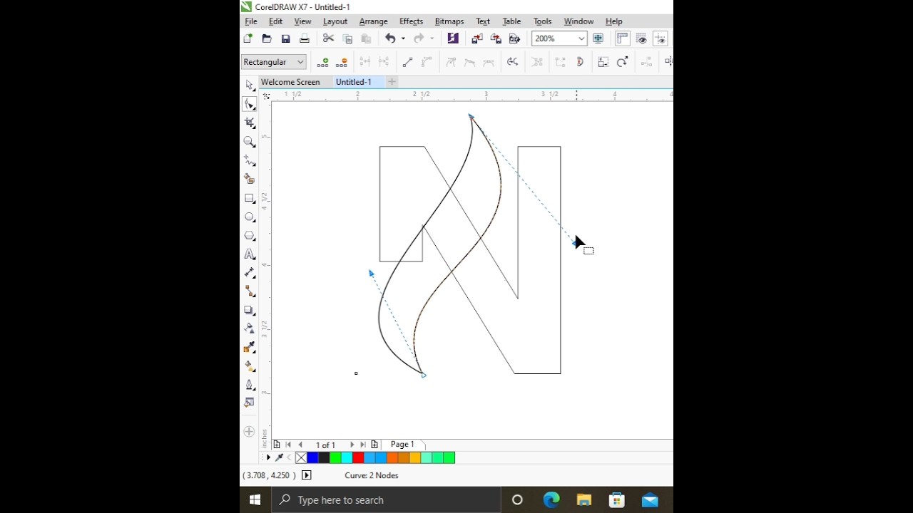 Creative N Logo Design in CorelDRAW #shorts #coreldraw