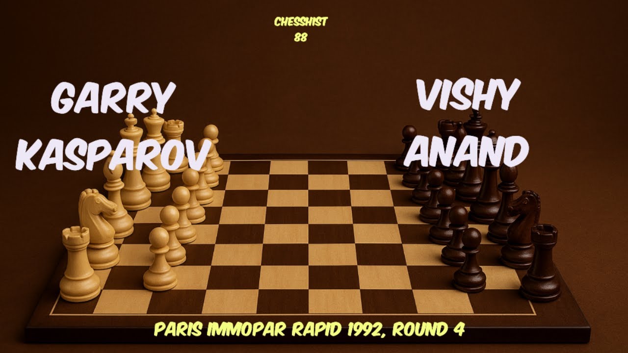 Garry Kasparov vs Vishy Anand (Paris Immopar Rapid 1992, Round 4) #chess