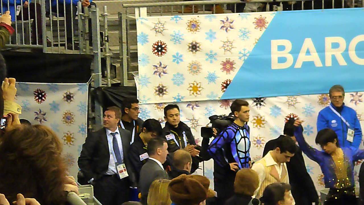 GPF 2014 Yuzuru Hanyu before the Men FS warmup