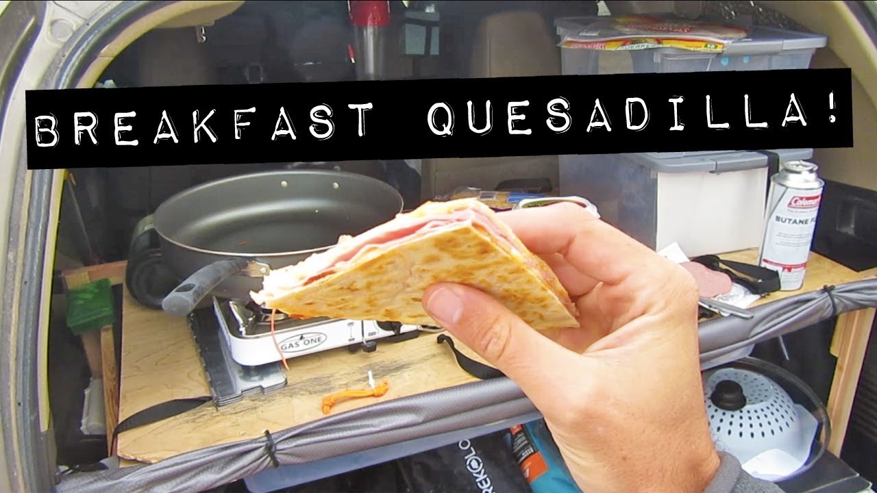 Easy Car Camping Meals: Breakfast Quesadilla (Vandwelling Cooking)