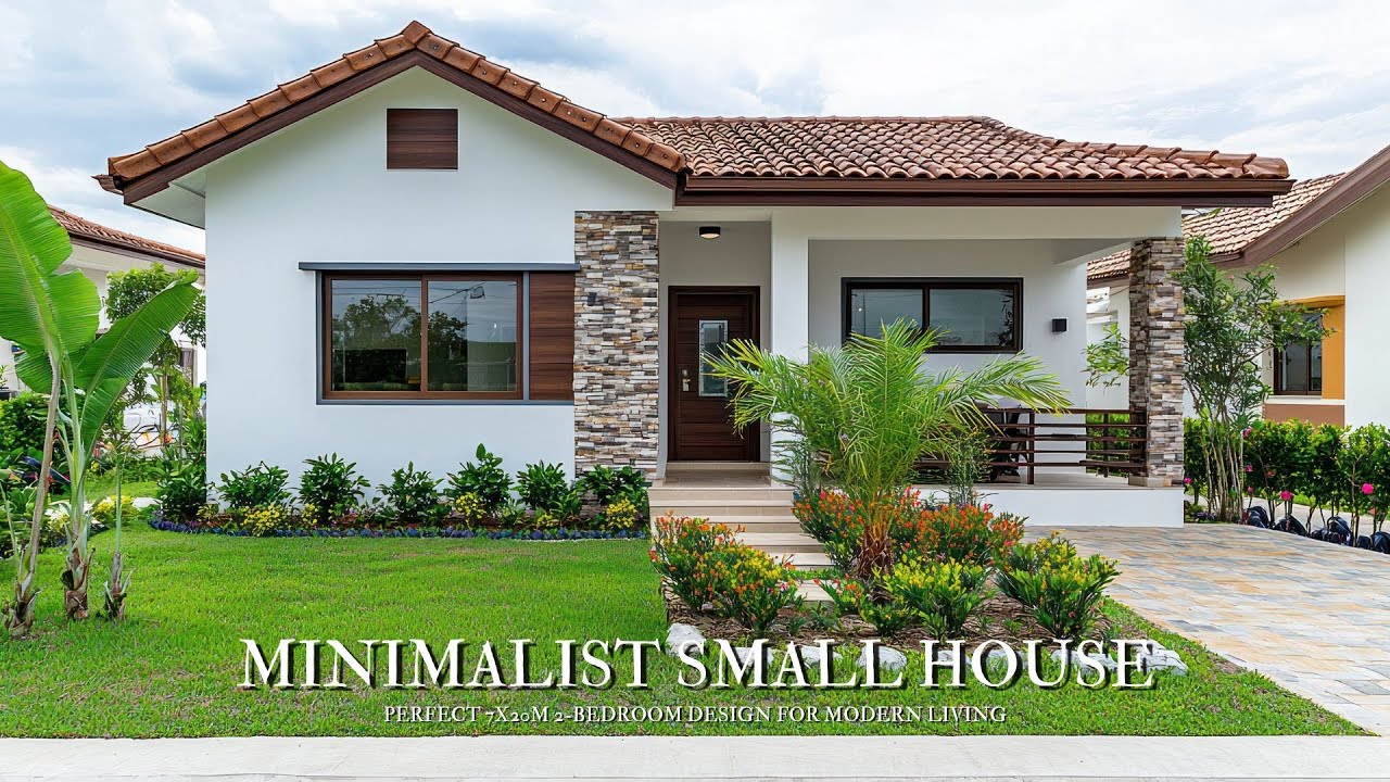Minimalist Small House Ideas | Perfect 7x20m 2-Bedroom Design for Modern Living