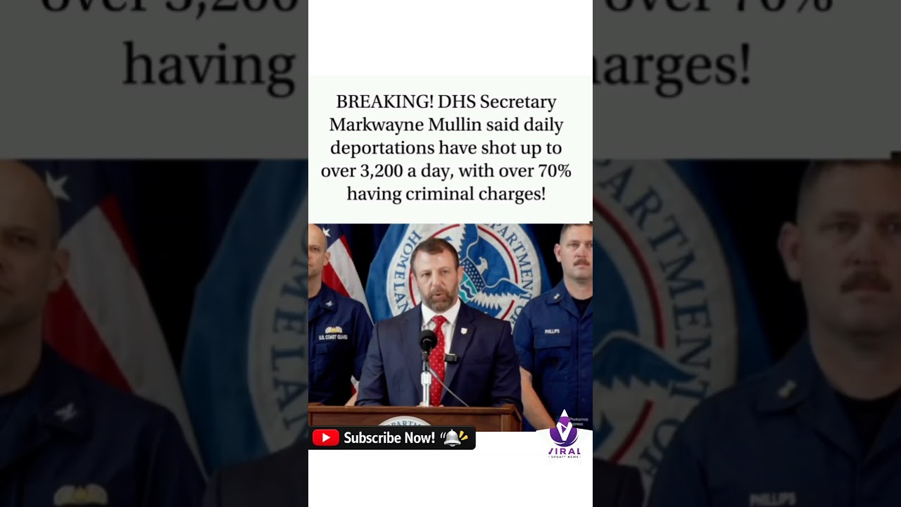 BREAKING: DHS Secretary Markwayne Mullin reports daily deport#BorderSecurity #DHS #DeportationUpdate