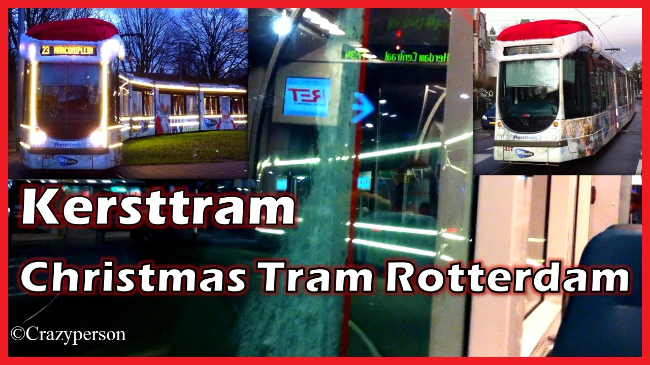 RET Kersttram ritten in Rotterdam met Muziek - Rides in the Christmas Tram