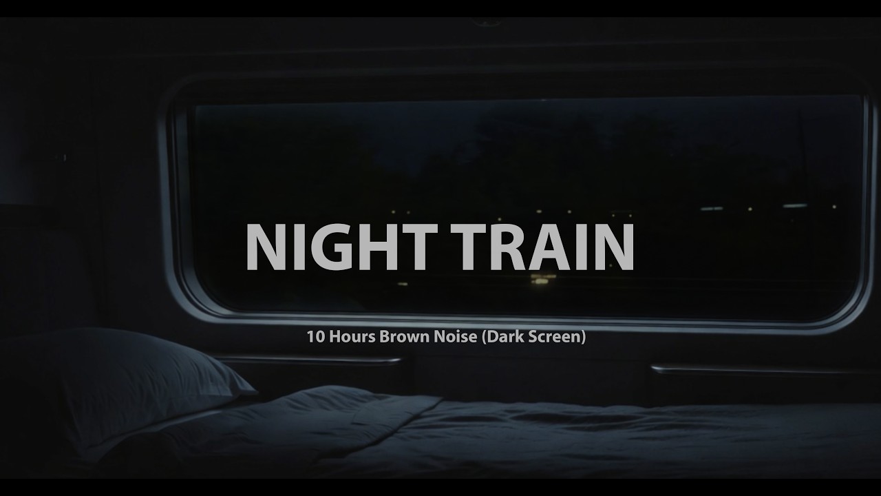 Sleep on a Night Train 🚂 10 Hours Rhythmic Hum (Dark Screen)
