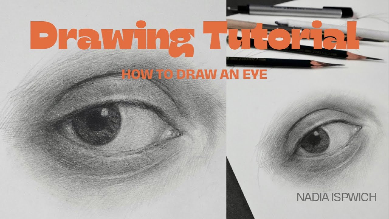 Drawing Tutorial - How to Draw an EYE - From Constructing to Shading
