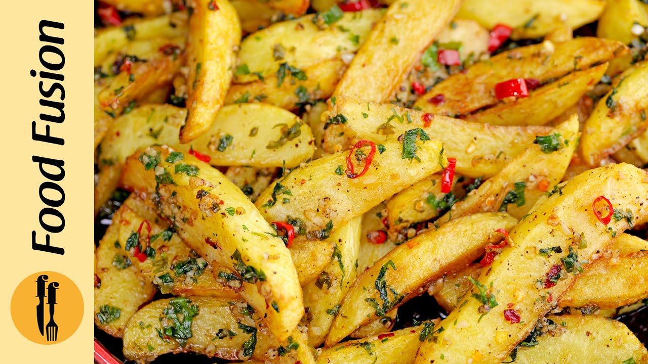 Sizzling Chilli Oil Potatoes Recipe by Food Fusion