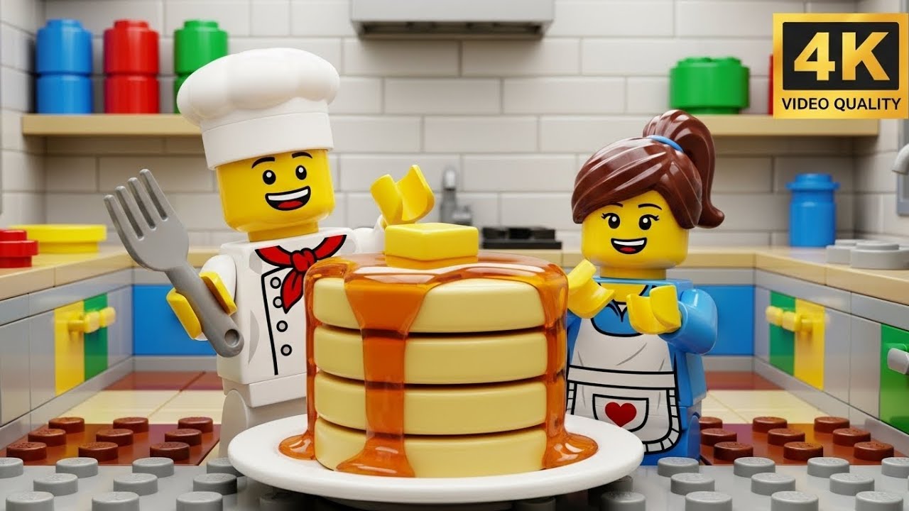 Viral LEGO Fluffy Pancakes Recipe - Stop Motion 🥞🍯
